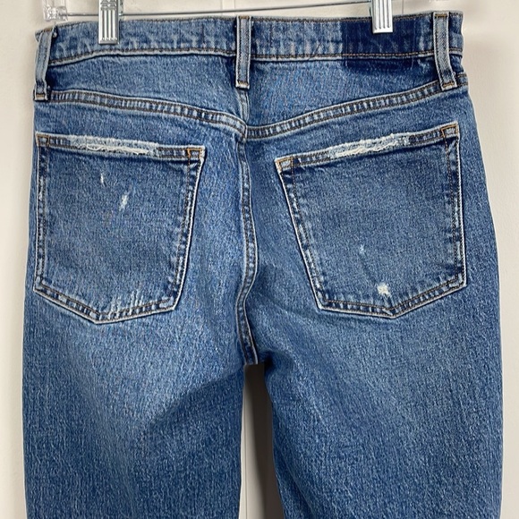 Abercrombie & Fitch Mid Rise Boyfriend Jean Women's 28 Medium Wash Distressed - Picture 12 of 15